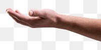 Empty hand on transparent png background