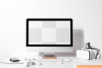 Computer screen png mockup digital device