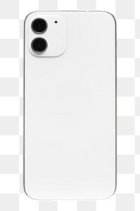 White smartphone mockup png rear view innovative future technology