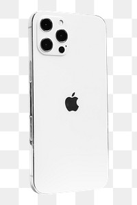 Silver Apple iPhone 12 Pro Max png phone rear view mockup. NOVEMBER 12, 2020 - BANGKOK, THAILAND