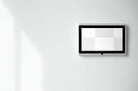 Home automation png panel monitor mockup on a wall