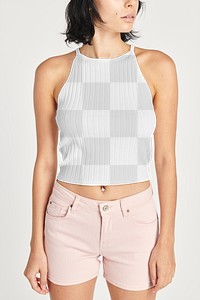 Png women&#39;s crop tank top with pink shorts 