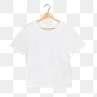 PNG white t-shirt mockup wooden | Premium PNG Sticker - rawpixel
