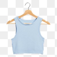 PNG baby blue cropped top mockup