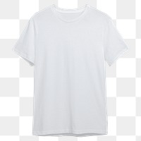 Men&#39;s white tee png t-shirt mockup