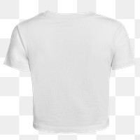 Png women's white crop top rear view 