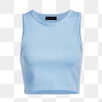 Png blue crop tank top women&#39;s 