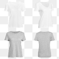 PNG simple plain t-shirt set