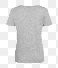 PNG back view gray t-shirt mockup