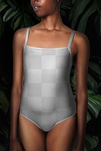 Women's one piece png swimsuit mockup