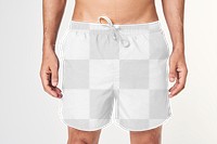 PNG men's board shorts mockup