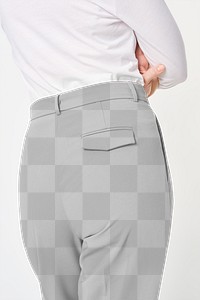 Woman in a white shirt and png pants mockup