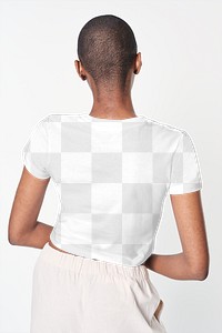 Png women&#39;s white crop top minimal outfit 