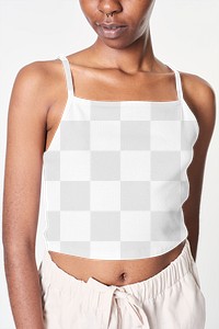 PNG women&#39;s spaghetti strap mockup singlet top