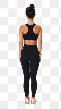 Png women&#39;s yoga outfit mockup active wear