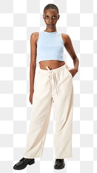 Png women's cropped top apparela mockup outfit