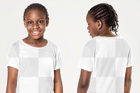 Girl's casual t shirt png mockup