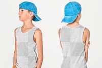 Boy's tank top png mockup