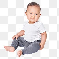 Png Baby&#39;s clothing mockup in studio