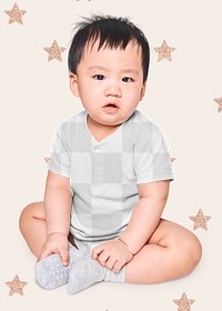 Baby's png clothing mockup in studio