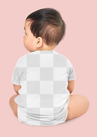 Children's clothing png apparel mockup in studio