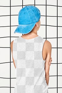 Boy&#39;s tank top png mockup