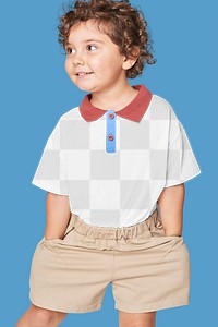 Png kid's polo shirt mockup