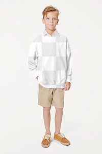 Boy's casual png sweatshirt mockup