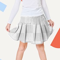 Woman wearing png skirt mockup