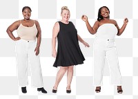 Attractive plus size models blank background png
