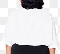Size inclusive white shirt apparel mockup png women&#39;s fashion