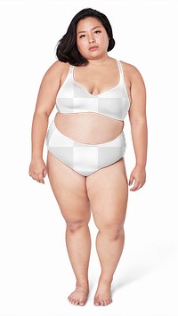 Png women's lingerie mockup plus size fashion