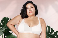 Plus size women’s png bra mockup