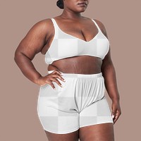 Size inclusive png lingerie apparel mockup women's fashion