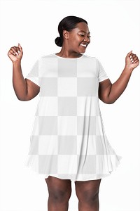 Png body positivity background happy plus size model posing