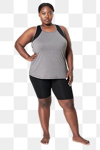 Woman workout sportswear png mockup studio shot