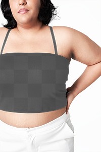 Plus size women&rsquo;s tank top png mockup