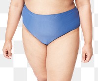 Png size inclusive fashion blue underwear mockup