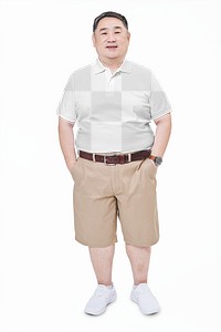 Size inclusive png polo shirt apparel mockup men&#39;s fashion