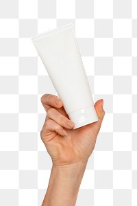 White tube png beauty packaging, transparent background