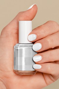 Nail polish png mockup, transparent design beauty packaging