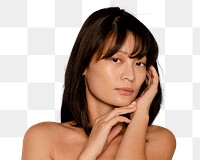 Asian woman png posing, transparent background