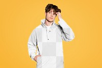 Jacket png mockup, men's outerwear, transparent design