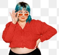 Curvy woman png sticker, transparent background