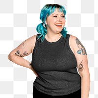 Body positivity png woman with curves, transparent background