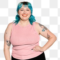 Body positivity png woman with curves, transparent background