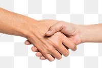Handshake gesture png mockup for business agreement