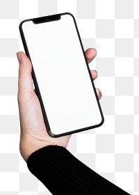 Smartphone png with screen mockup
