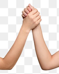 Helping hands gesture png mockup for rescue and support