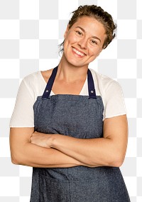 Business owner woman mockup png crossing arms